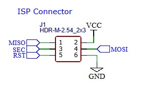 Sechspolige ISP-Anschlussbelegung